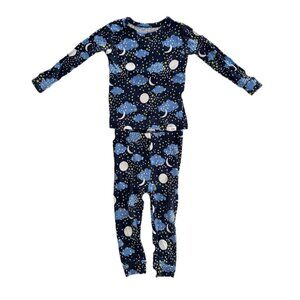 GAP Organic Brushed Cotton Blue Celestial Pajama Set, 18 - 24 months